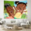 Jojo And Gran Gran Print Tapestry, Backdrop, Easy Setup, Ideal for Bedroom, Office & Living Room, with Aesthetic Wall Hanging Decor.