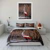 Elegant Crane Art Set Decor Soft Skin-Friendly Bedding Set Includes 1 Duvet Cover And 2 Pillowcase Gift