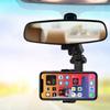 Mobile Phone Holder For Car Rearview Mirror 360 Rotating Cell Phone Rack Universal Auto Rearview Mirror Seat Hanging Clip Bracke