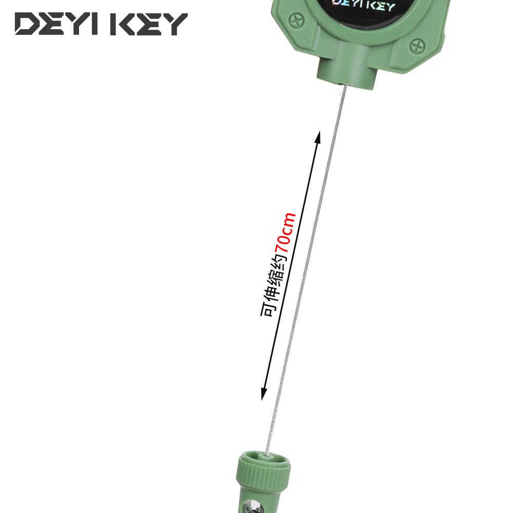 DEYI Retractable Badge Holders Durable ID Card Holder (Holds 2 Cards) with 31.5 Badge Reel Key Chain, 10,000+ Rebound