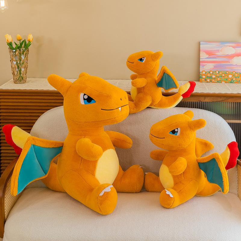 Fire-breathing dragon plush toy small fire dragon doll Pokémon peripheral doll children's gift grab machine doll