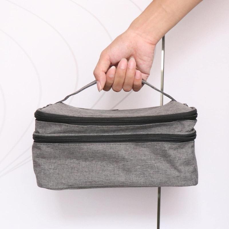 Strong Medicine Case Reinforced Handle Waterproof 900D Fabric 2Layered Compartments Medicine Box for Home Office