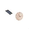 Creative Rectangular Serving Tray Table Organizer with Solid Wood Wall Clock Design for Homes Hotels