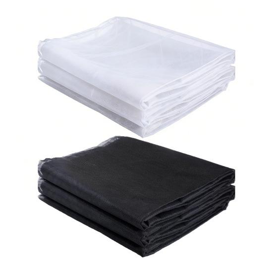 Zasłona Voile Siatka Przezroczysta Moskitiera Panel Prywatności z Tunelikiem na Drążek do Patio Werandy Tarasu Pergoli