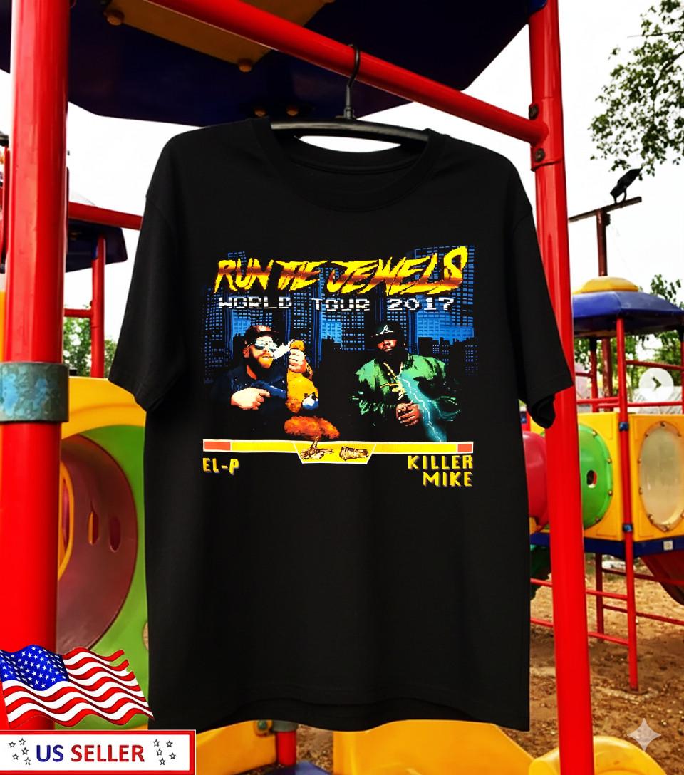 Run The Jewels 2017 Run The Jewels World Tour Rap T Shirt S-4XL SA409 XL