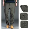 Men's Single-layer Straight Pants Large Size Spring and Autumn Solid Color Men's Large Size Multi-pocket Casual Pants