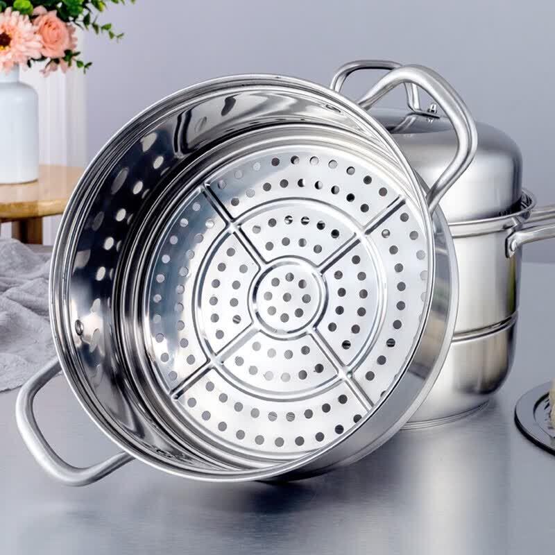 Yibowell 28cm 3-Layer Stainless Steel Steamer Pot
