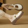 Thick-bottomed Bag Head Half Slippers Women's Outer Wear 2025 New Autumn French Evening Breeze Mary Jane Half Tray Out Cool Slippers