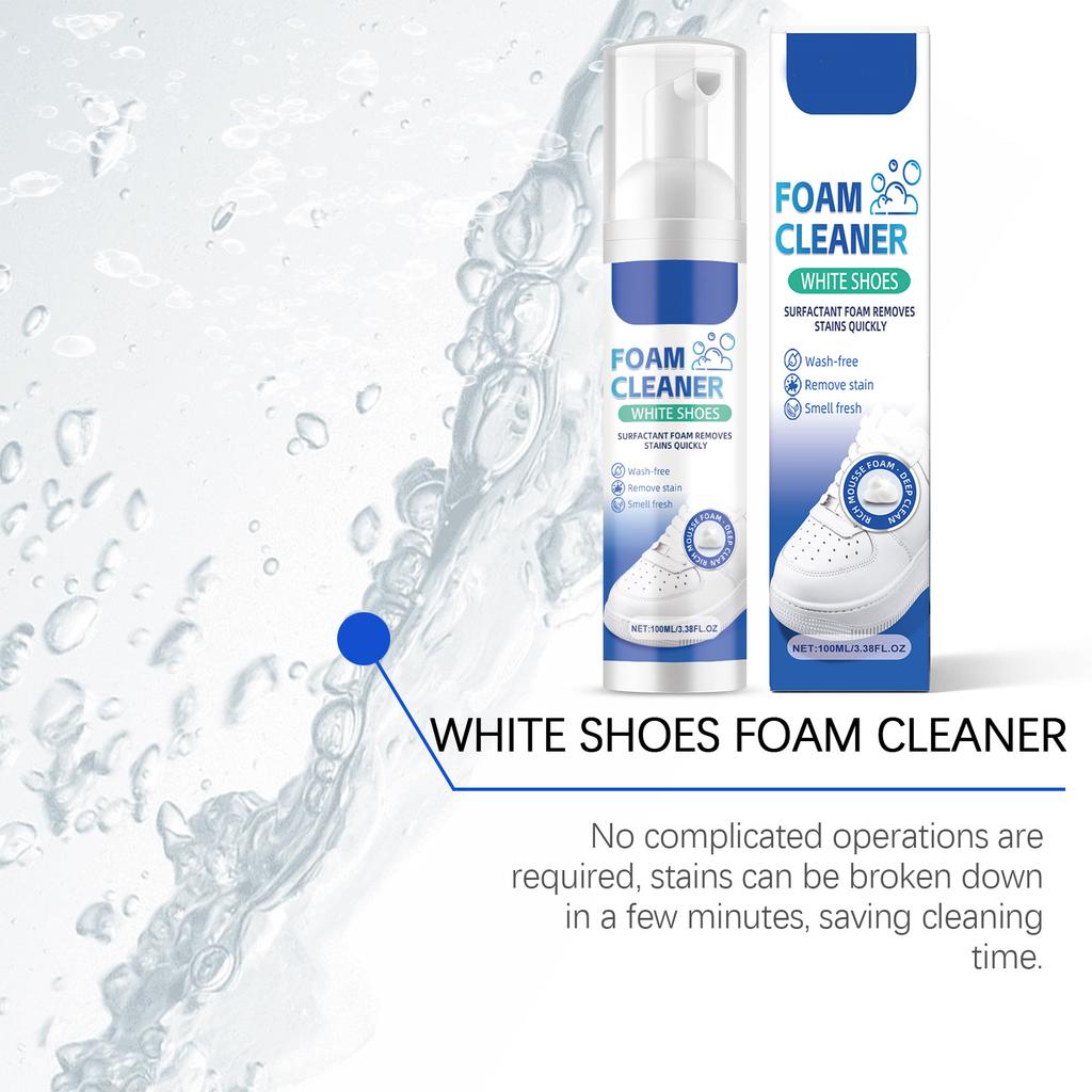 Shoe Foam Cleaner, Cleaner, Waterless Whitening Agent 100ml