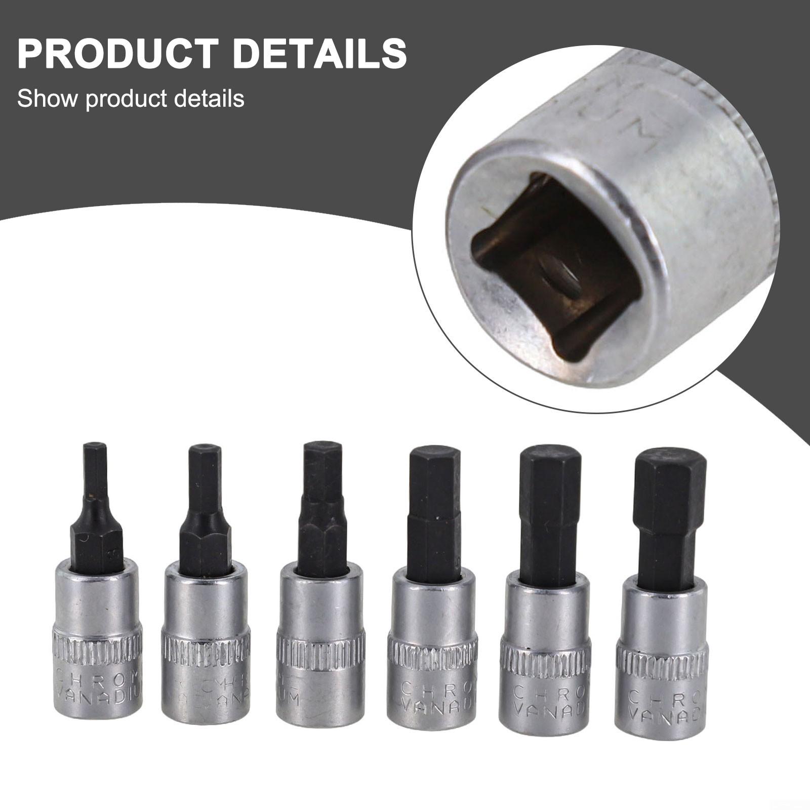 

Серебряный шестигранный инструмент для насадок 6 шт. 1/4 Набор бит заводской