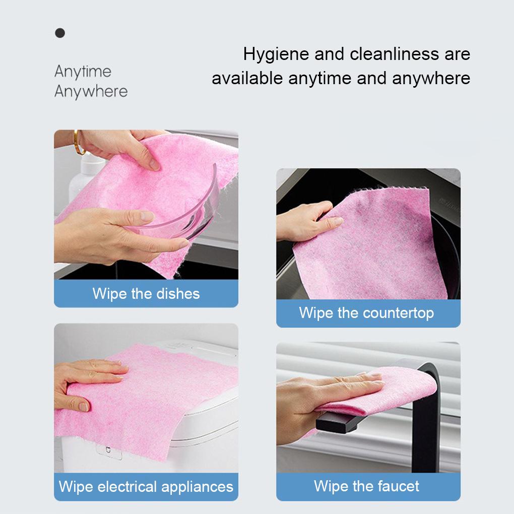 3 Rollen 25x25cm Mikrofaser Einfarbig Küchenputztücher Rolle Nicht Fettend Spültuch Scheuerschwämme Geschirrtrockentuch