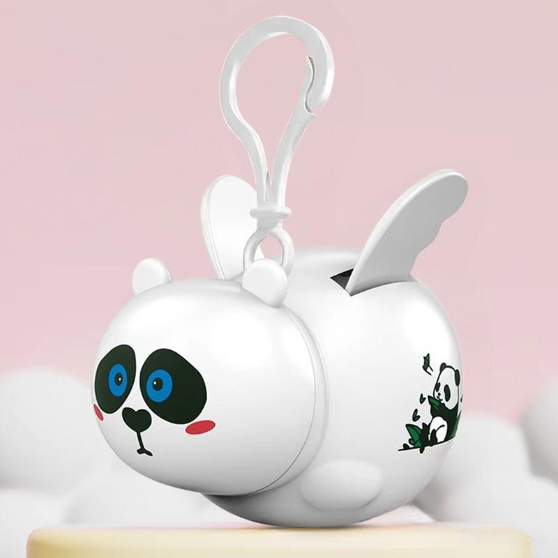 Cartoon Zugseil Schüttelnder Flügel Anhänger Schlüsselanhänger Niedlicher Dicker Panda Tiger Flügel Kordelzug Schlüsselanhänger Rucksack Dekoration Geschenke