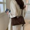 Vintage Matte Leather Crossbody Bag Large Capacity Shoulder Tote Simple Women Pack Fashi Style Bag For Commute Daily Use