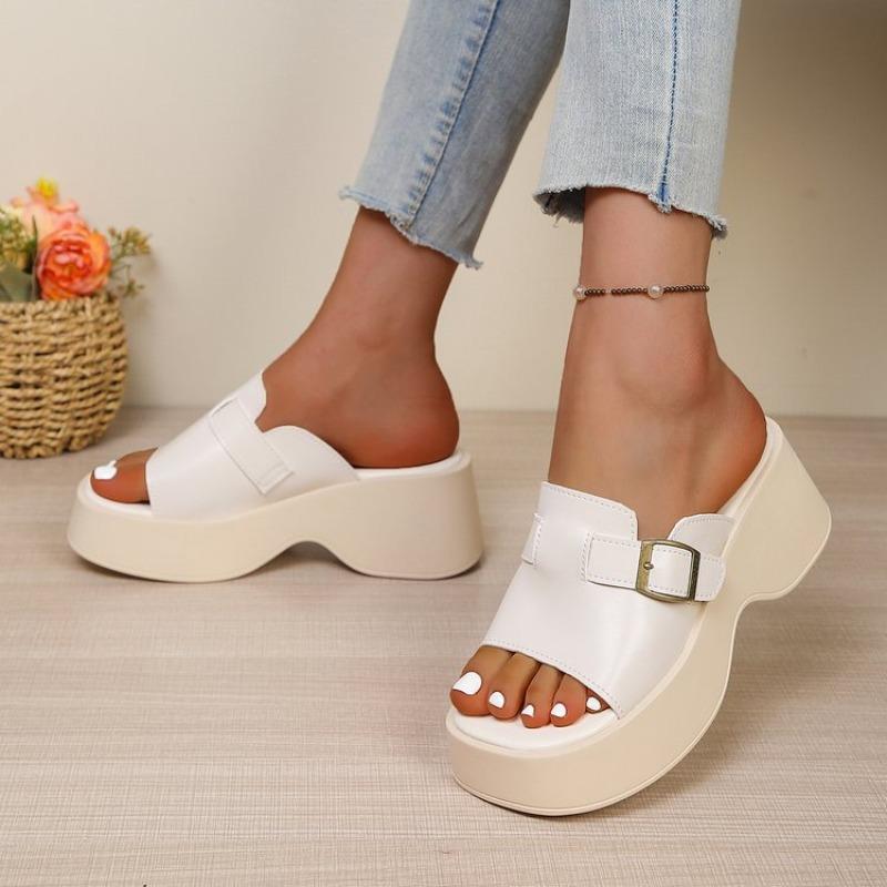 Summer New Style Slippers Women Casual Sports Slippers Women's Fashion Outwear Thick Sole Cake Shoes Versatile Slippers Women