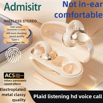 New Bluetooth Headset TWS Dual Ear Wireless Ear Clip Stereo Digital Display Life