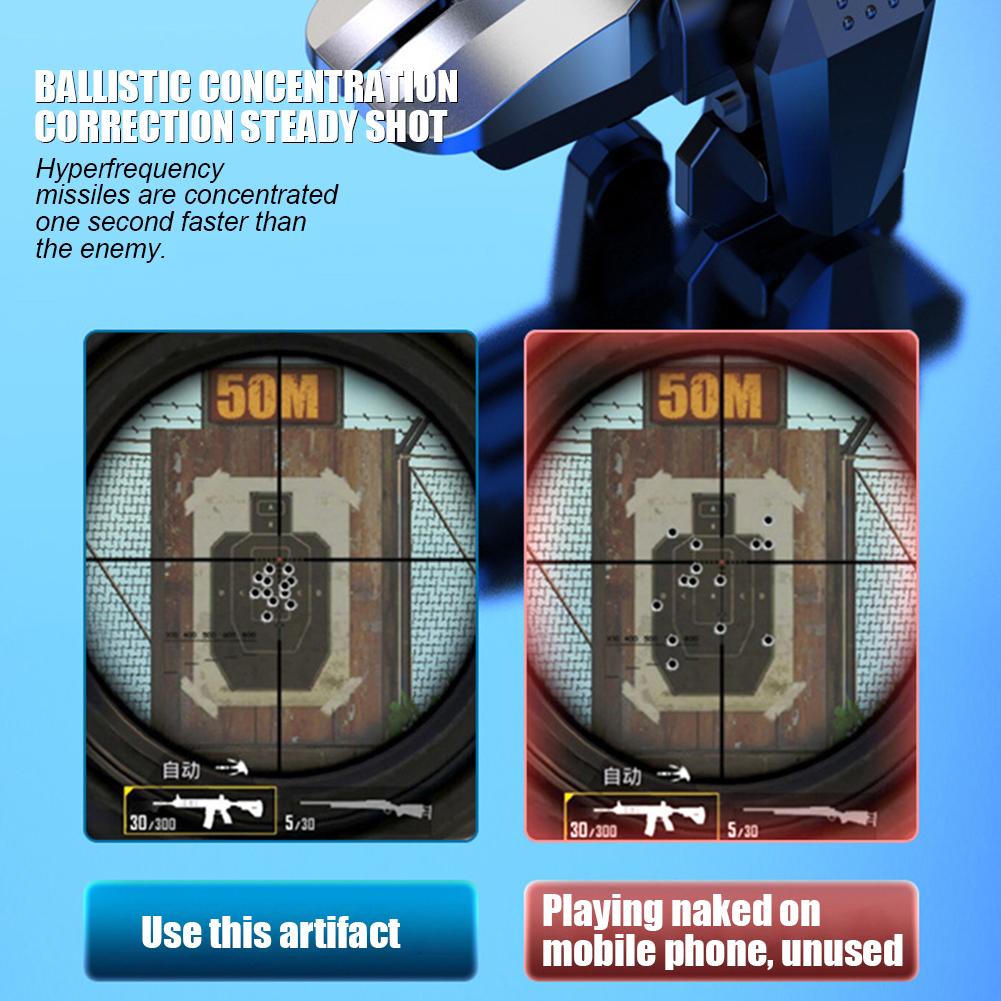 1 Coppia S1 Joystick a 6 Dita per Mangiare Pollo Pulsante Meccanico Assistito da Tasti Accessorio per Gaming su Cellulare