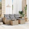 VidaXL Garden Lounge Set with Cushions 5 Pcs, Patio Sofas, Patio Furniture Set, Outdoor Furniture, Beige 3253616