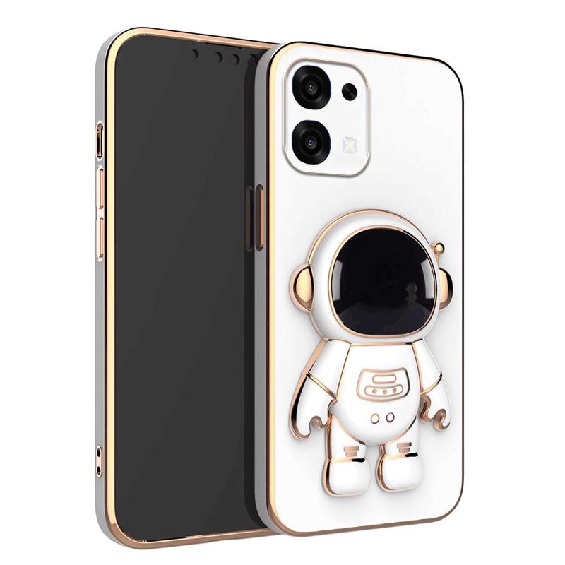 For OPPO A6 Pro Case Shining Astronaut Spaceman Bracket Holder Design soft plating For OPPO A6 Pro Back cover