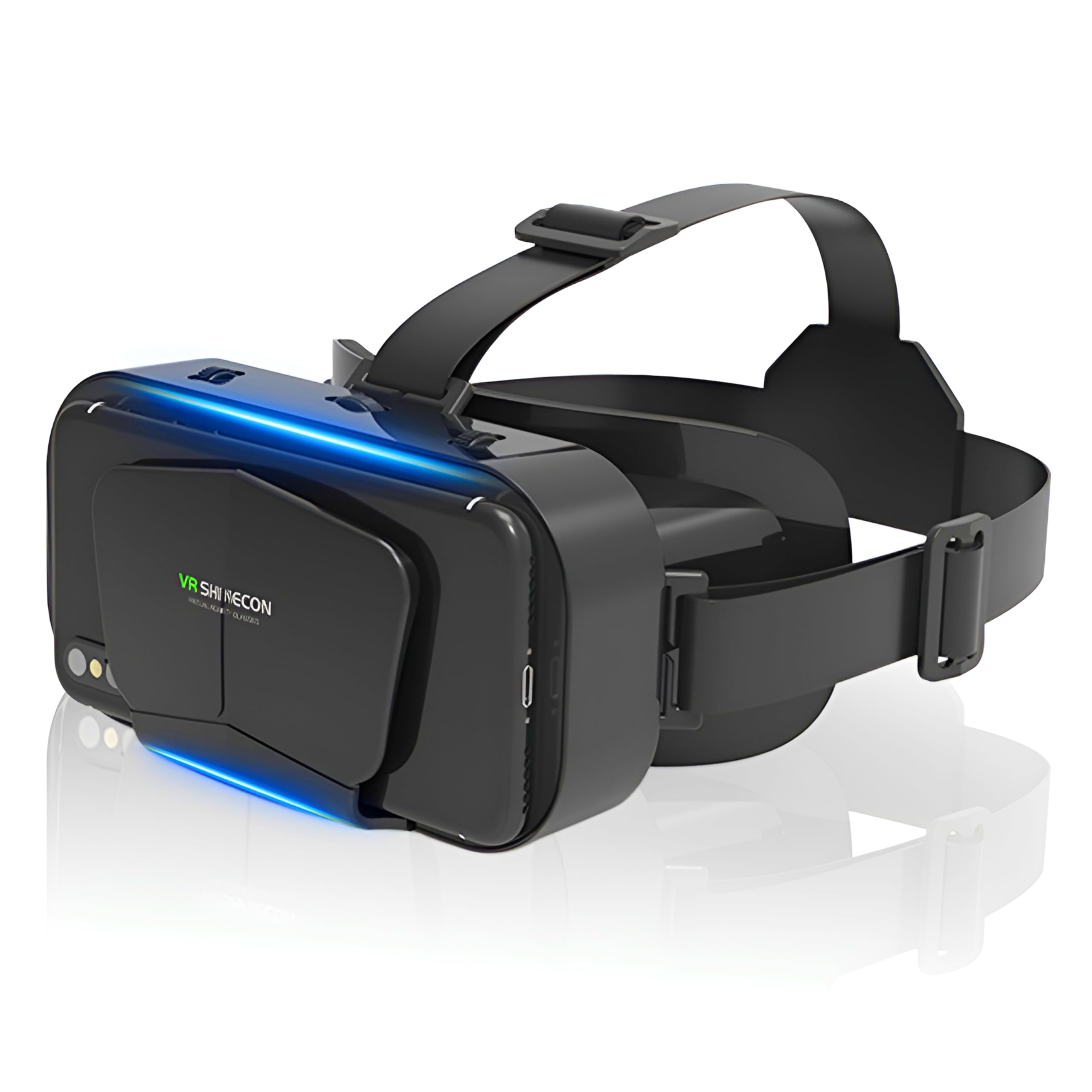

VR Goggles [2024 New Model & Open Panel Design & Plug-and-Play] VR Headset, 3D Panoramic Experience, 1080P, Ultra-Wide 120° Field of View,