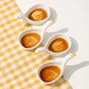 Goose Ceramic Sauce Dish Set Cute Embossed Soy Sauce & Condiment Plates for Sushi Dumplings & Hot Pot Elegant Home Decor Practical Dipping Bowls