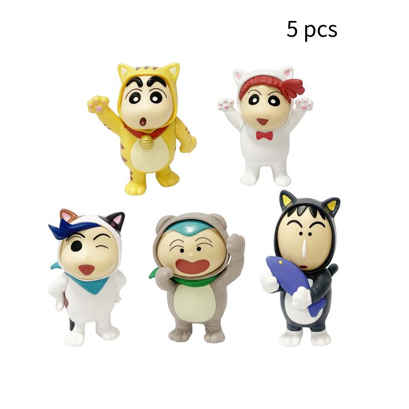 

Crayon Shinchan Pvc Handmade Cat Dog Animal Model Figurine Peripheral Toys