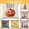 Premium Quality Halloween Pumpkin Linen Throw Pillow Cover For Sofa Home Decoration