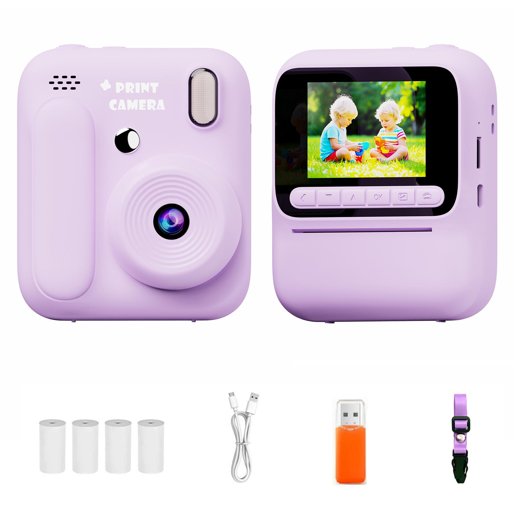 

Z700 2.4 Inch IPS Screen Instant Print Camera for Kids Support Single Color Print,with 32G Memory Card and Card Reader Purple