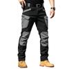 Men's Retro Color Block Multi-Pocket Cargo Pants (Belt Not Included)