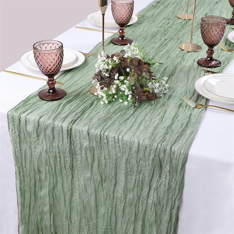 Bohemian Tablecloth Table Runner Table Setting Dining Gauze Table Runner for Wedding Bridal Party Table Decor Christmas Banquets