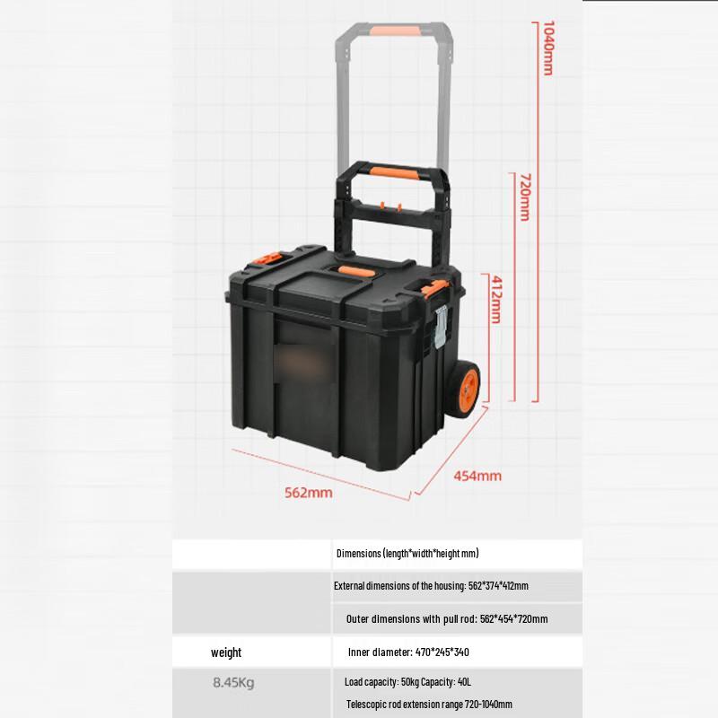 Heavy-Duty Stackable Tool Box 3-Piece Set