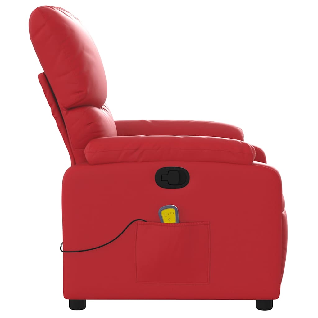 Vidaxl Foldable Massage Armchair, Red, Faux Leather