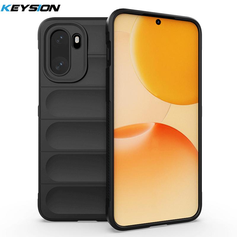 KEYSION Heavy Duty Shockproof Matte Phone Case for OnePlus 15R Anti-skid Soft Silicone Phone Back Cover for OnePlus 1+Ace 6 6T