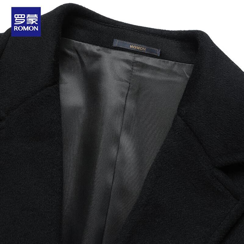 Romon Men's Slim Fit Wool Blend Long Overcoat