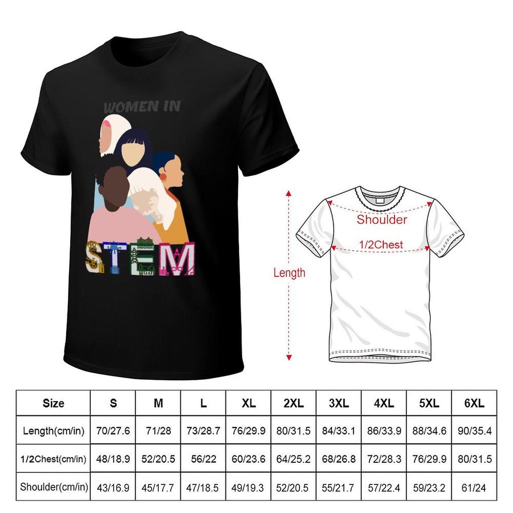 Women In Stem T-Shirt Hippie Clothes Summer Tops Vintage Anime Shirt Mens Graphic T-Shirts Hip Hop