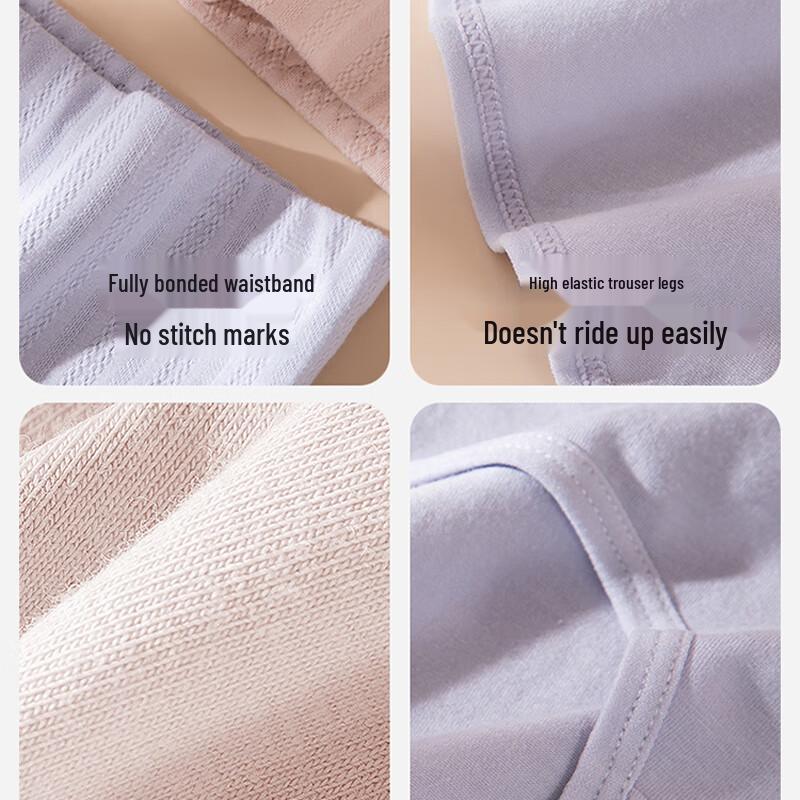 Urban Beauty Women's High-Waist Cotton Tummy Control Antibacterial Underwear 4-Pack