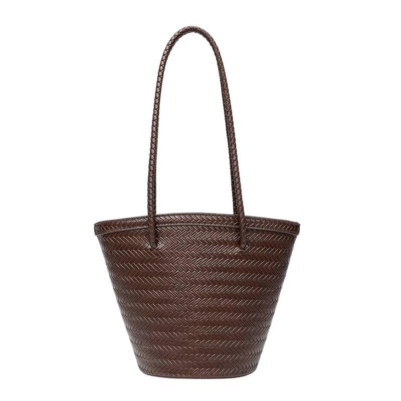 Niche 2026 Summer Trendy French Retro Woven Bag - Mother-Child Shoulder & Handheld Vegetable Basket