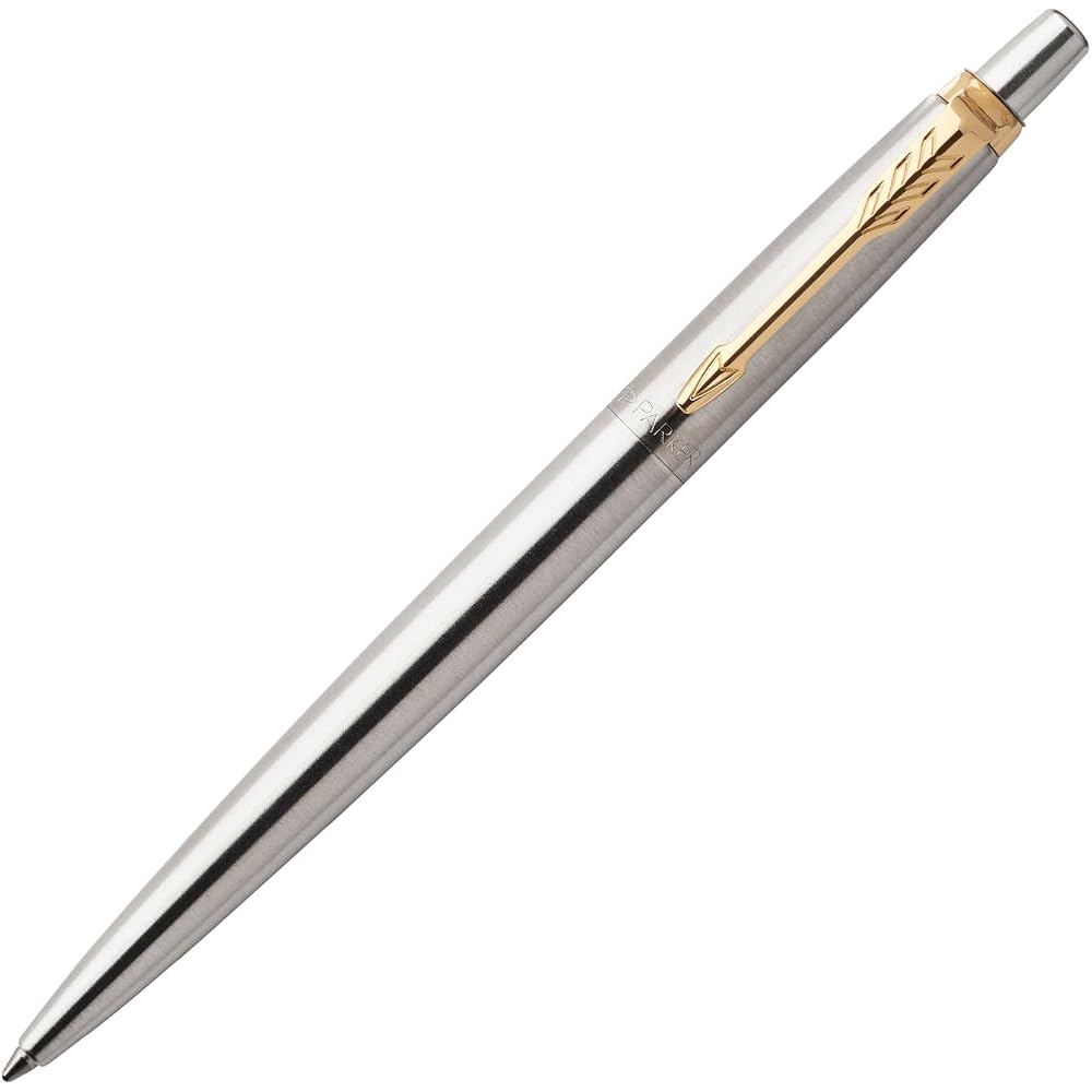 PARKER Parker Ballpoint Pen, Jotter, Stainless Steel, GT, Medium, Permanent, Gift, Boxed, Luxury,...