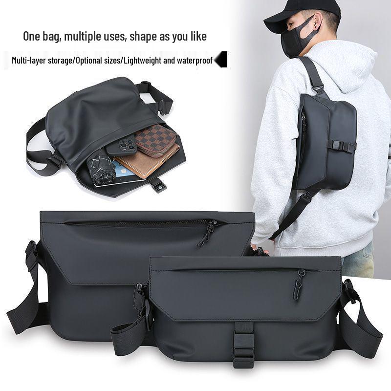 Men's 2025 Fashion Crossbody Bag - Trendy, Solid Color Shoulder Bag for Street, Sports, and Casual Wear.