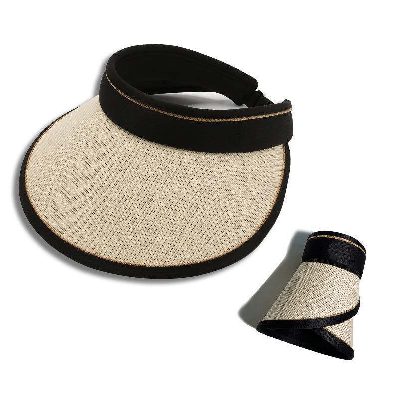 Sunshade sun hat women's summer big brim UV protection empty top sun hat foldable hat