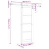 Sliding Door Natural 73.5 X 198.5 Cm Solid Pine Wood and Glass