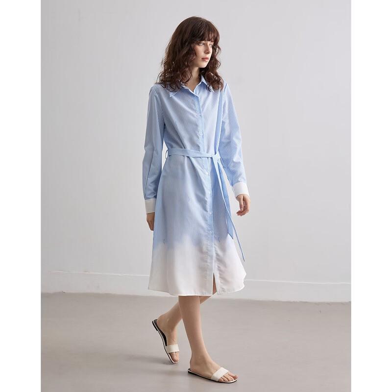 Demana Gradient Stripe Commuter Dress