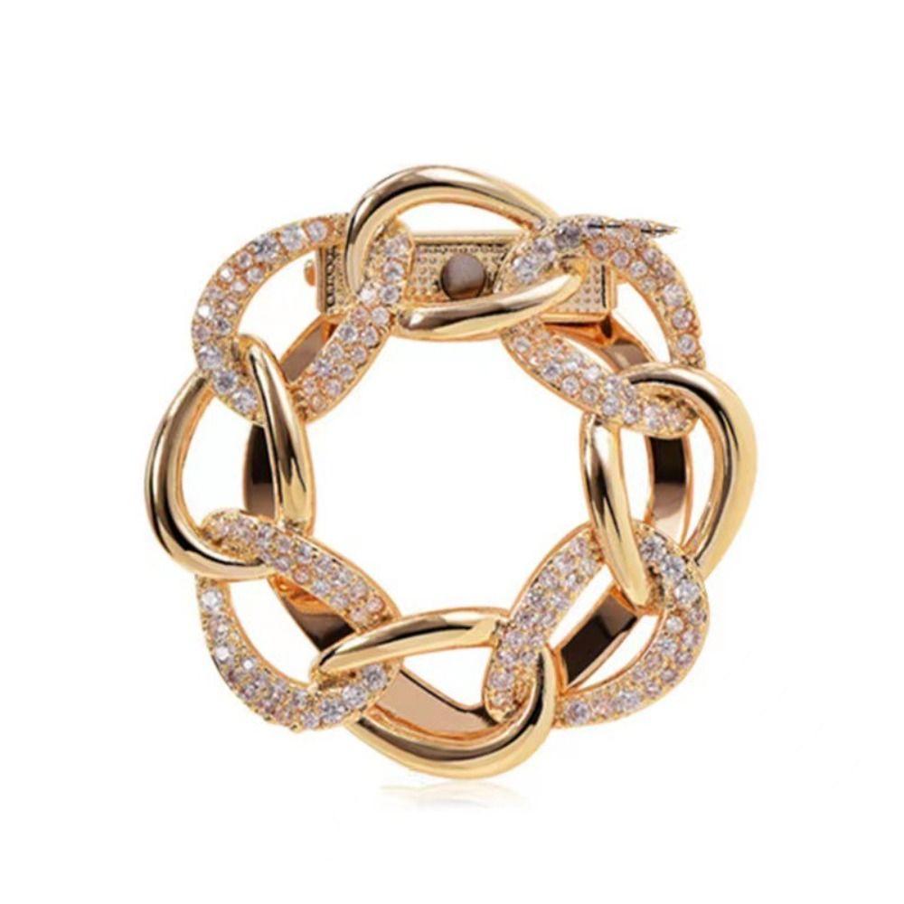 Flower Pearl Crystal Shawl Clip Korean Style Brooch  Exquisite   Decoration