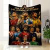 "Soccer Legends with Trophy Art Carpet, Flannel Blanket for Bedroom, Living Room, Sofa, and Nap Sofas"