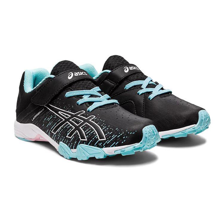 Asics Lazerbeam SH-MG GS Svart Hvit Aqua Barnesko 1154A138-003