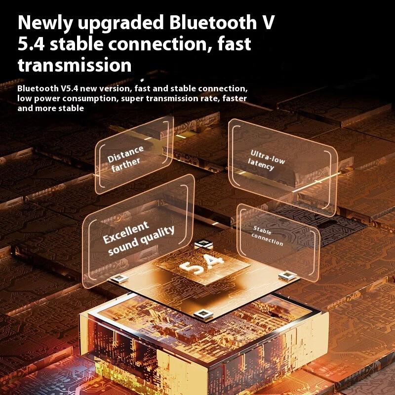 Originální bezdrátová sluchátka Lenovo LP70 PRO s inteligentním dotykovým displejem, Bluetooth 5.4, HIFI stereo sluchátka, hudba, hovory, hry, sluchátka s redukcí šumu