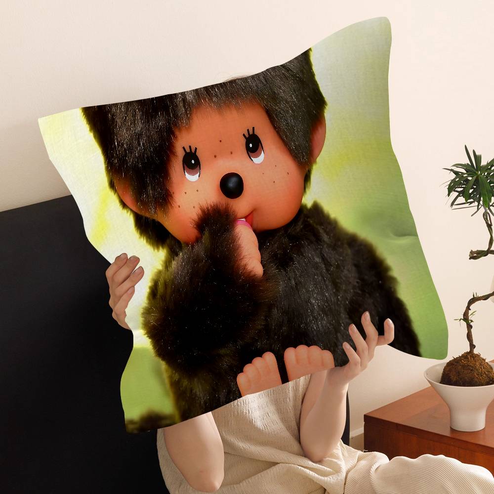 Cute M-monchhichis-s Maple Design Cushion Cover Happy Autumn Harvest decor Holiday Decorati Pillow Cover