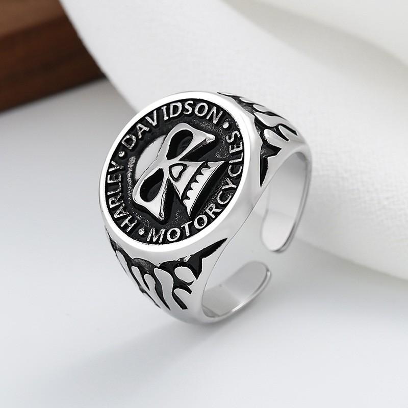 Trendy Retro Hip-hop Punk Ring With Adjustable Opening