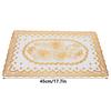 30cmx45cm PVC Table Mat Gold Placemats Cup Coaster Pad Kitchen Wedding Decoration Drink Mat Household Supplies Table Mats