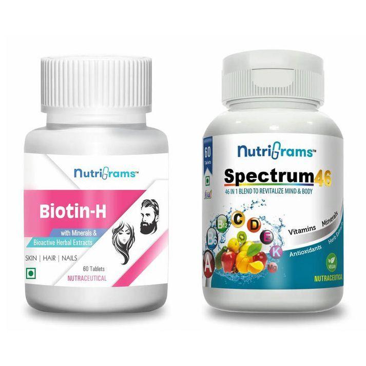 

Набір Біотин-Х+Спектрум46 (2 x 60 таб), Biotin-H + Spectrum46 Set, Nutrigrams