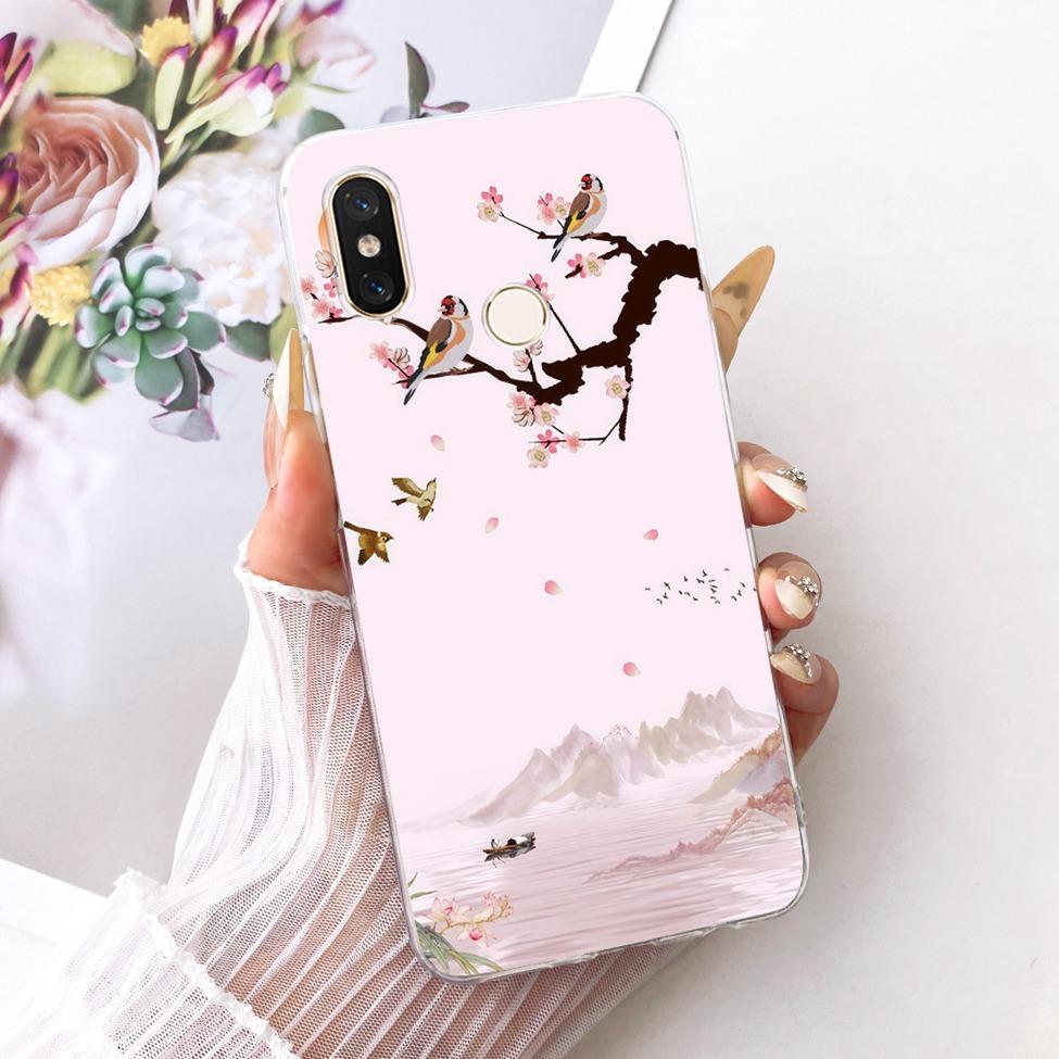 Transparent For Xiaomi Mi 8 Case Cover Luxury Fashion Butterfly Funny Cute Painted Casing M1803E1A